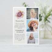 Schildpad 3 foto sympathie begrafenis bedankkaart (Staand voorkant)