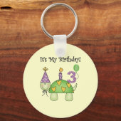 Schildpad 3e verjaardag Tshirts en geschenken Sleutelhanger (Voorkant)
