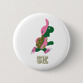 Schildpad 5K - Roze Ronde Button 5,7 Cm