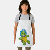 Schildpad als astronaut met glazen bal schort (Insitu)