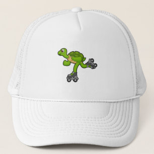 Schildpad als Skater met Roller-schaatsen Trucker Pet