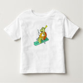 Schildpad als skiër kinder shirts (Voorkant)