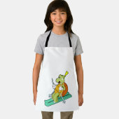 Schildpad als skiër schort (Insitu)