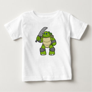Schildpad als Warrior met zwaard