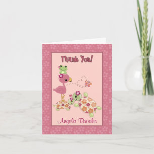 SCHILDPAD Baby shower Bedankt Card (FOLDING) OUP