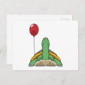Schildpad Ballon Briefkaart (Voorkant / Achterkant)