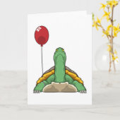 Schildpad Ballon Kaart (Gele Bloem)