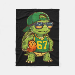Schildpad Basketbal 67 Gen Alpha Jargon Srts Manne Fleece Deken