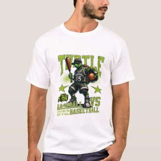 schildpad basketbal spel t-shirt