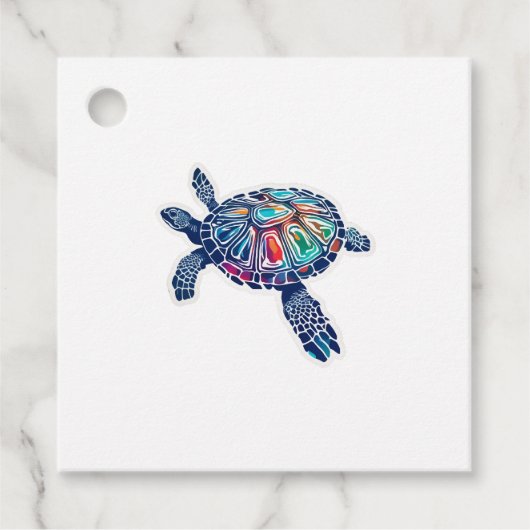 Schildpad Bedankjes Labels (Voorkant)