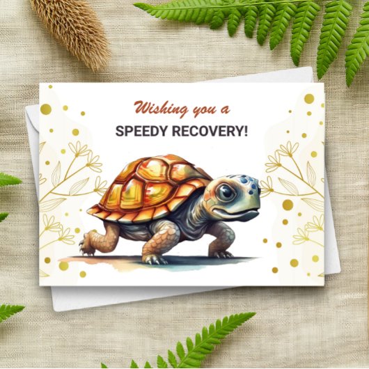 Schildpad Beterschap Toegewenst, spoedig herstel Kaart