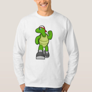 Schildpad bij draaiend Pet T-shirt