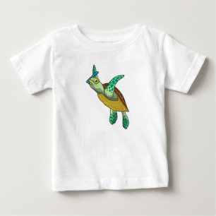 schildpad bij duiken met Snorkel