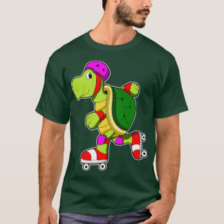 Schildpad bij gealigneerde schaatsen met gealignee t-shirt