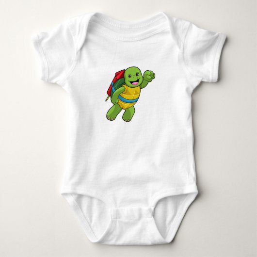 Schildpad bij Vliegen met Raket Romper (Voorkant)