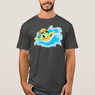 Schildpad bij zwemmen in water t-shirt