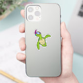 Schildpad bij zwemmen met Snorkel Sticker (Telefoon)