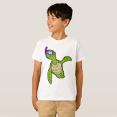Schildpad bij zwemmen met Snorkel T-shirt (Voorkant volledig)
