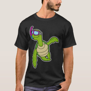 Schildpad bij zwemmen met Snorkel T-shirt