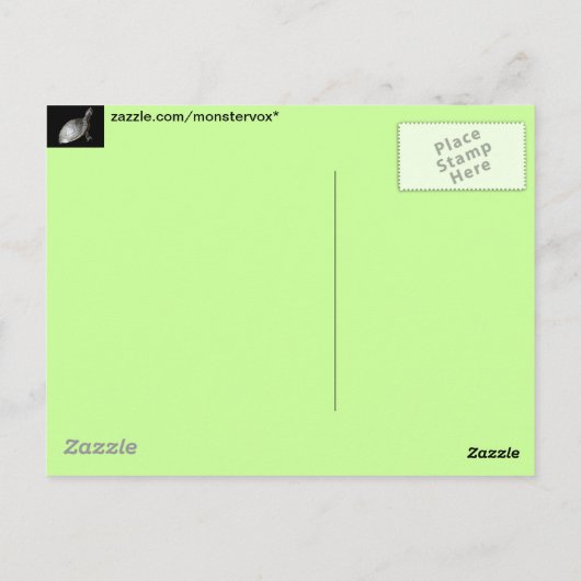 Schildpad Briefkaart (Achterkant)