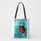Schildpad Canvas tas, medium Draagtas (Voorkant)
