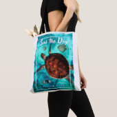 Schildpad Canvas tas, medium Draagtas (Dichtbij)