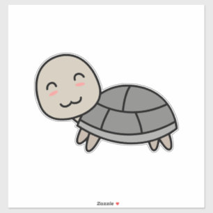 Schildpad cartoon dier sticker