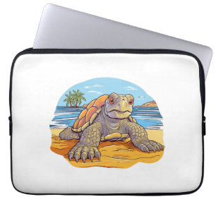 Schildpad Cartoon strand Laptop Sleeve