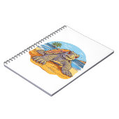 Schildpad Cartoon strand Notitieboek (Linkerzijde)