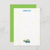 Schildpad dank u nota Kaart Kinder briefpapier (Voorkant / Achterkant)