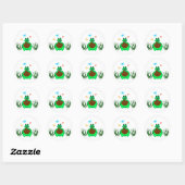 Schildpad die een koekje eet ronde sticker (Vel)