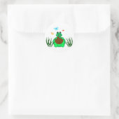 Schildpad die een koekje eet ronde sticker (Tas)