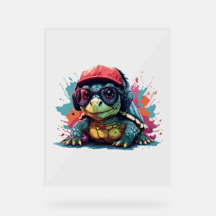 schildpad dier kunst ik cool schattige schildpad acryl bord