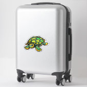 Schildpad Dier Schildpad Groen Sticker (Koffer)