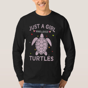 Schildpad Dierenliefhebber Gewoon Een Meisje Dat V T-shirt