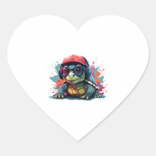 schildpad dierlijke kunst Ik cool schattig schildp Hart Sticker