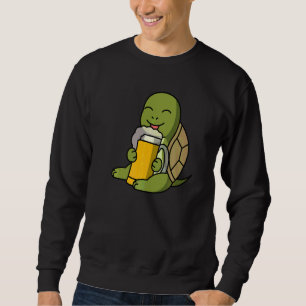 Schildpad Drinkende Bier Huisdier Trui