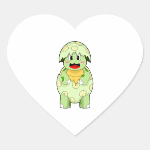 Schildpad Eicel shell Hart Sticker