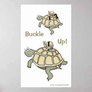 Schildpad en slak knippen op! Boei! Poster