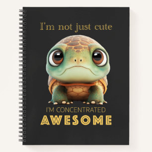 Schildpad Geconcentreerd Geweldige Schattig Schatt Notitieboek