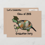Schildpad Graduation Party Briefkaarten (Voorkant / Achterkant)