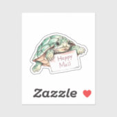Schildpad, Happy Mail, Sticker (Vel)