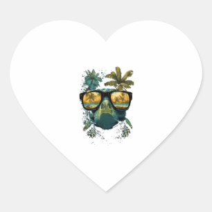 Schildpad Hawaiaanse Zeeschildpadden Hawaï Strand Hart Sticker