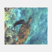 Schildpad in het zee fleece deken (Voorkant (Horizontaal))