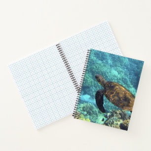 Schildpad in het zee notitieboek