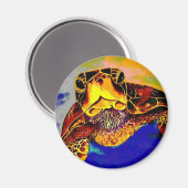 Schildpad in je gezicht! magneet (Voorkant / Achterkant)