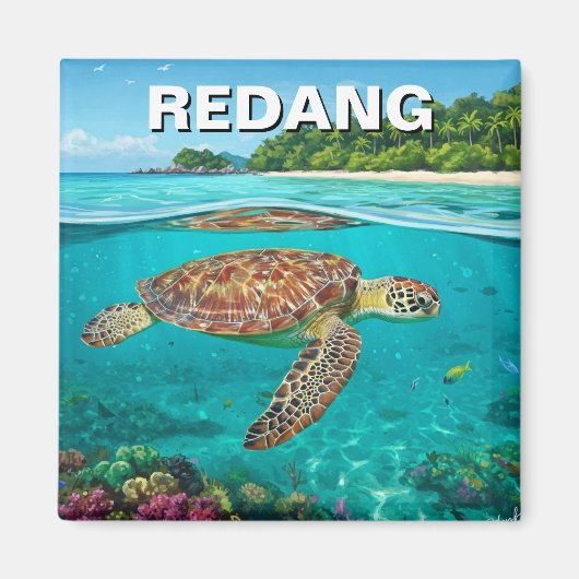 Schildpad in Redang Maleisië Magneet (Voorkant)