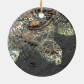 Schildpad in water keramisch ornament (Achterkant)