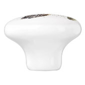 Schildpad in Waterverf Keramische knop (Zijkant)