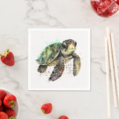Schildpad in Waterverf papieren servetten (Insitu)